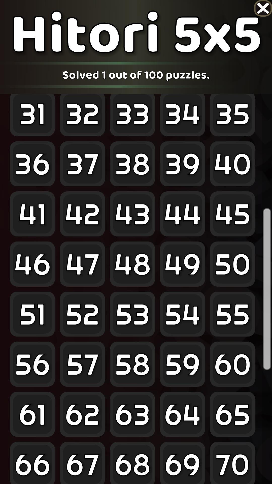 Hitori logic puzzle numbers game (itch) - кадр 3
