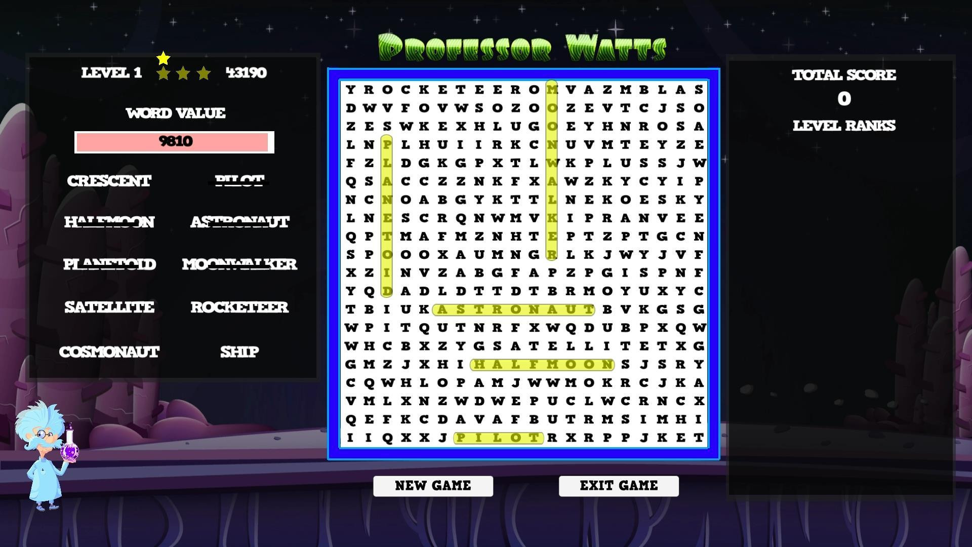 Professor Watts Word Search: Space Voyage - кадр 3