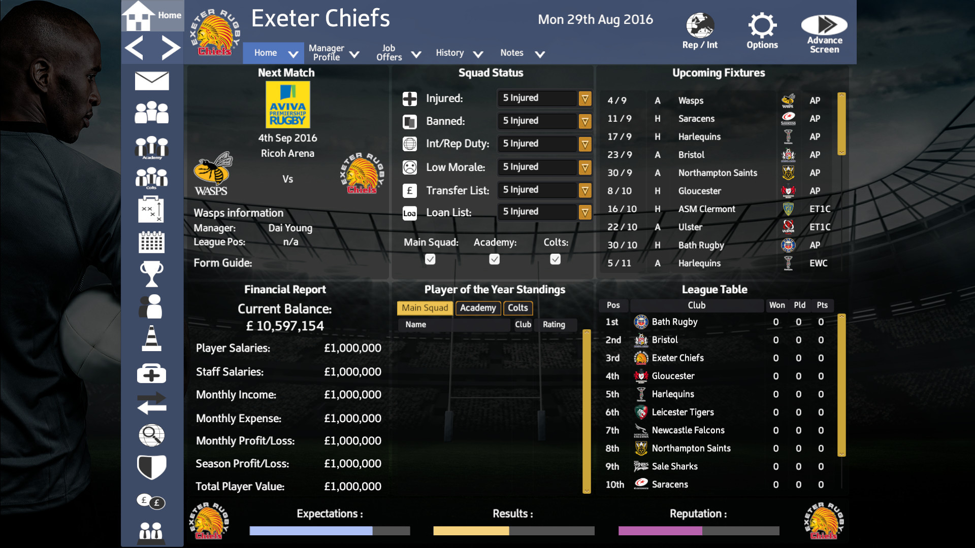 Rugby Union Team Manager 2017 - кадр 9