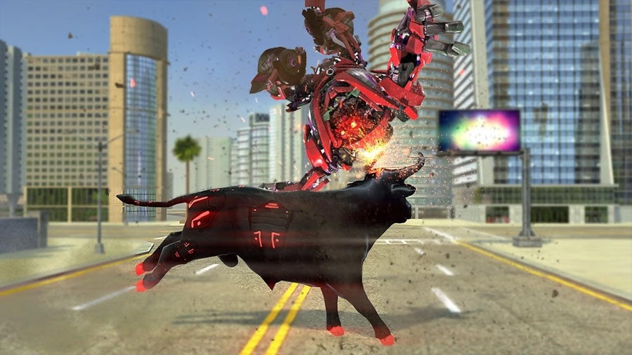 Angry Robot Bull Fighting: Transform Robot Games (itch) - кадр 1