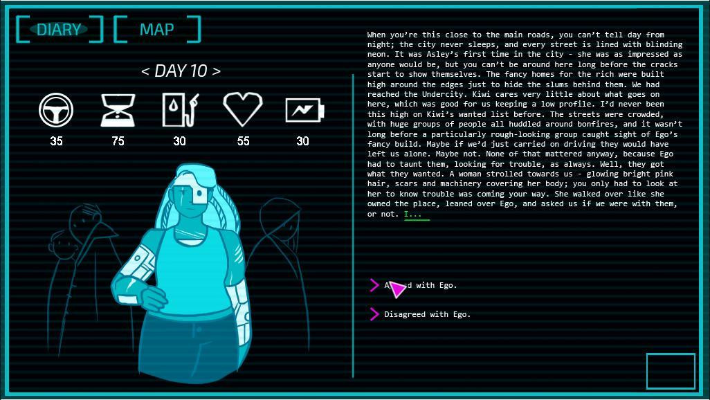 25 days on a cyberpunk roadtrip (itch) - кадр 3