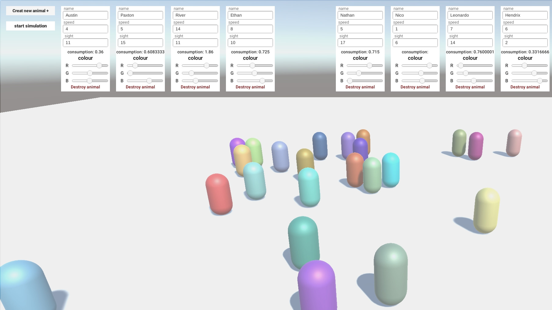 Simple evolution Simulator (itch) - кадр 2
