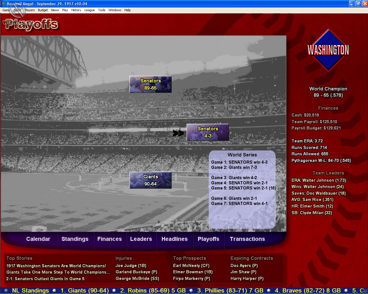Baseball Mogul 2008 - кадр 8