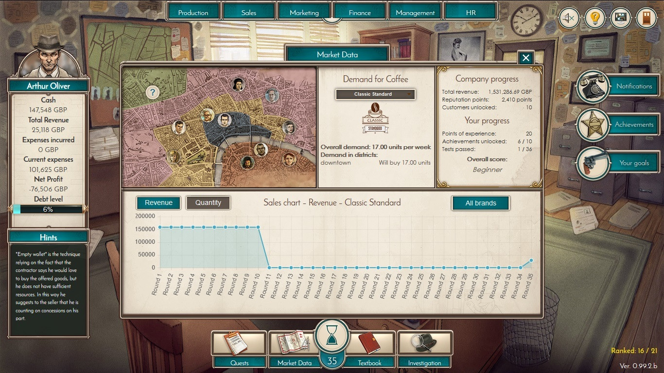 Coffee Noir - Business Detective Game - кадр 10