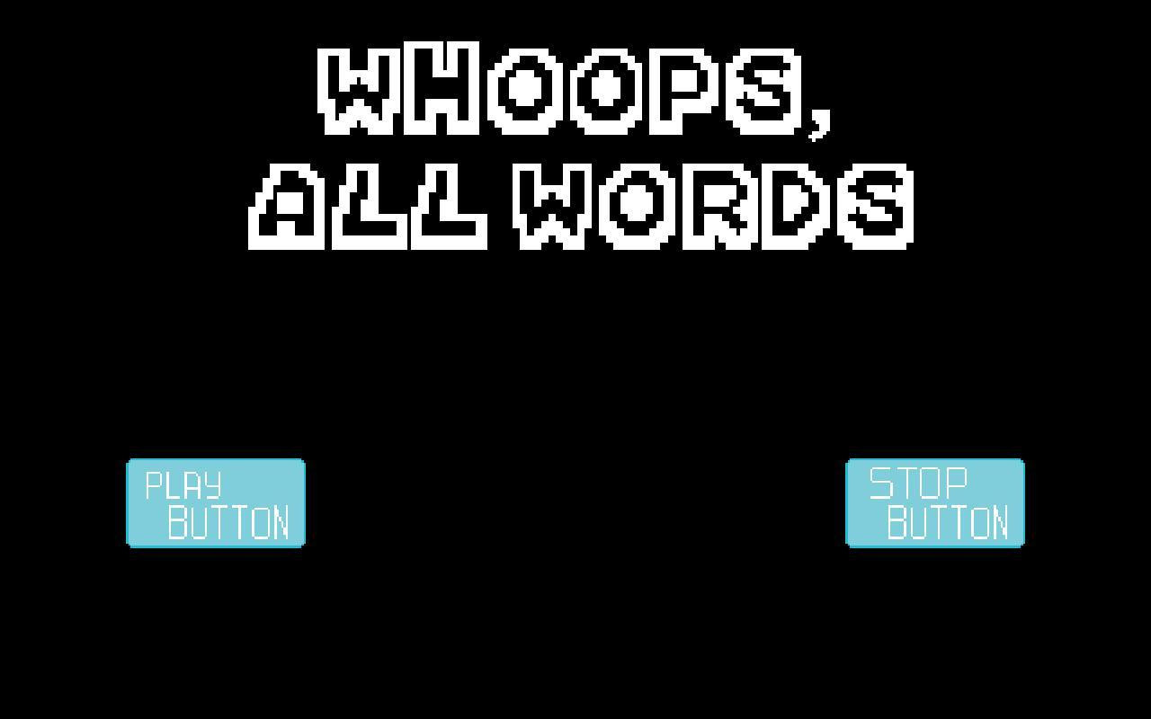 Whoops, All Words! (itch) - кадр 1