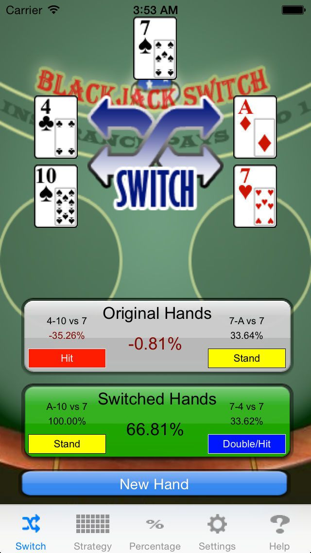 Blackjack Switch Analyzer - кадр 4