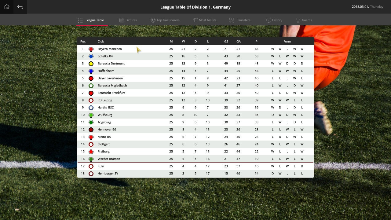 Global Soccer Manager 2018 - кадр 13