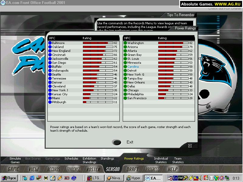 Front Office Football 2001 - кадр 8