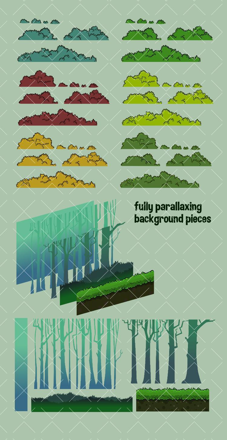 Mega forest creation pack (itch) - кадр 2