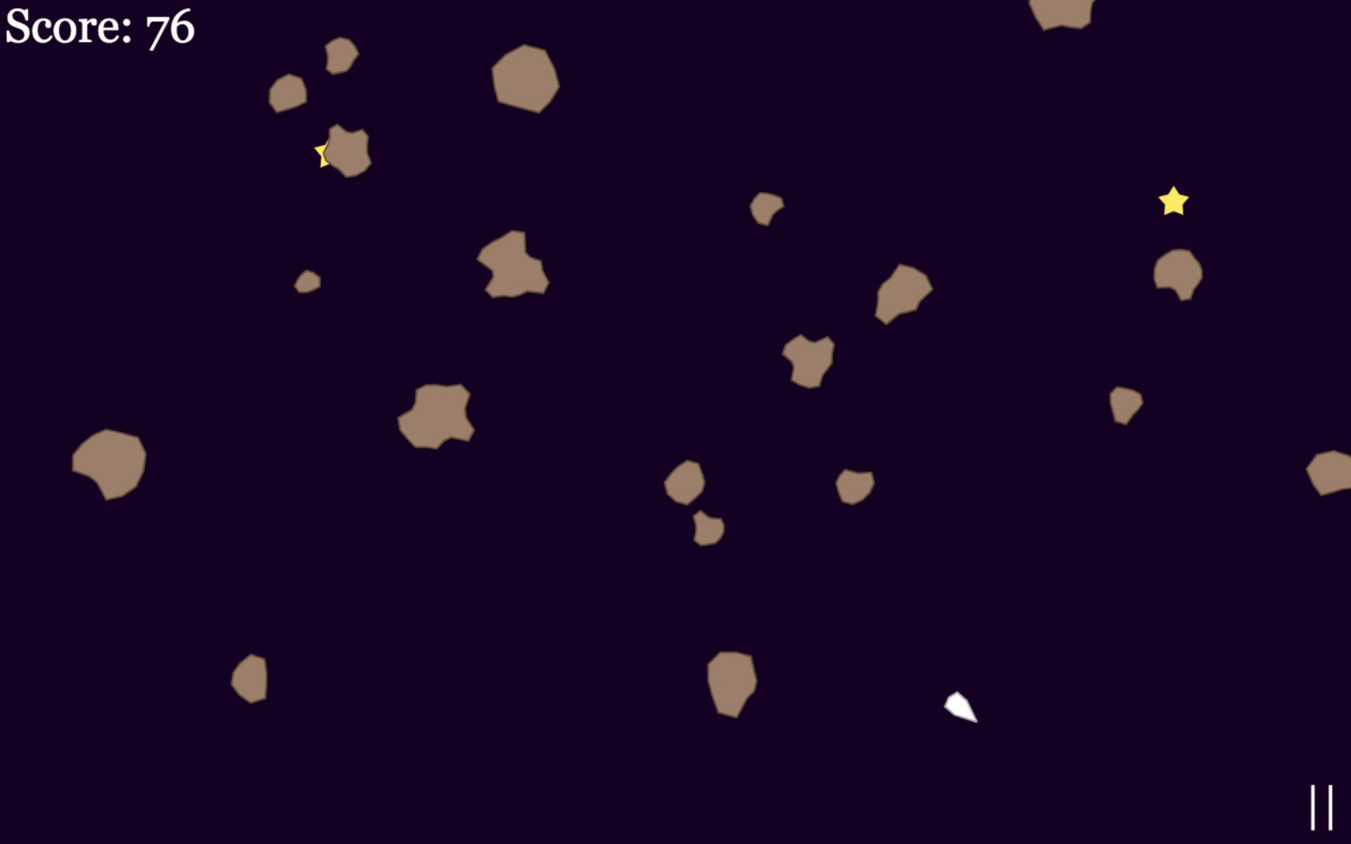 Asteroids game (itch) - кадр 2