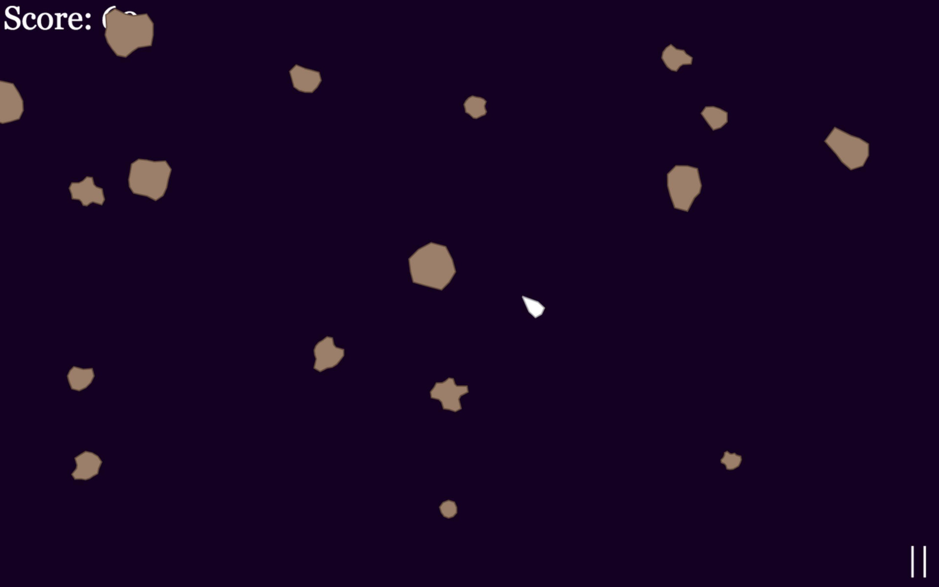 Asteroids game (itch) - кадр 3