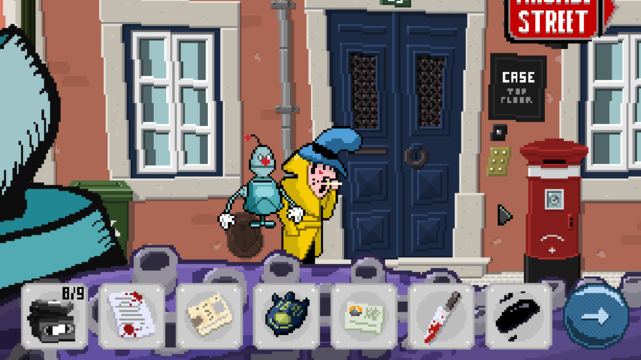 Detective Case and Clown Bot in: Murder in the Hotel Lisbon - кадр 11