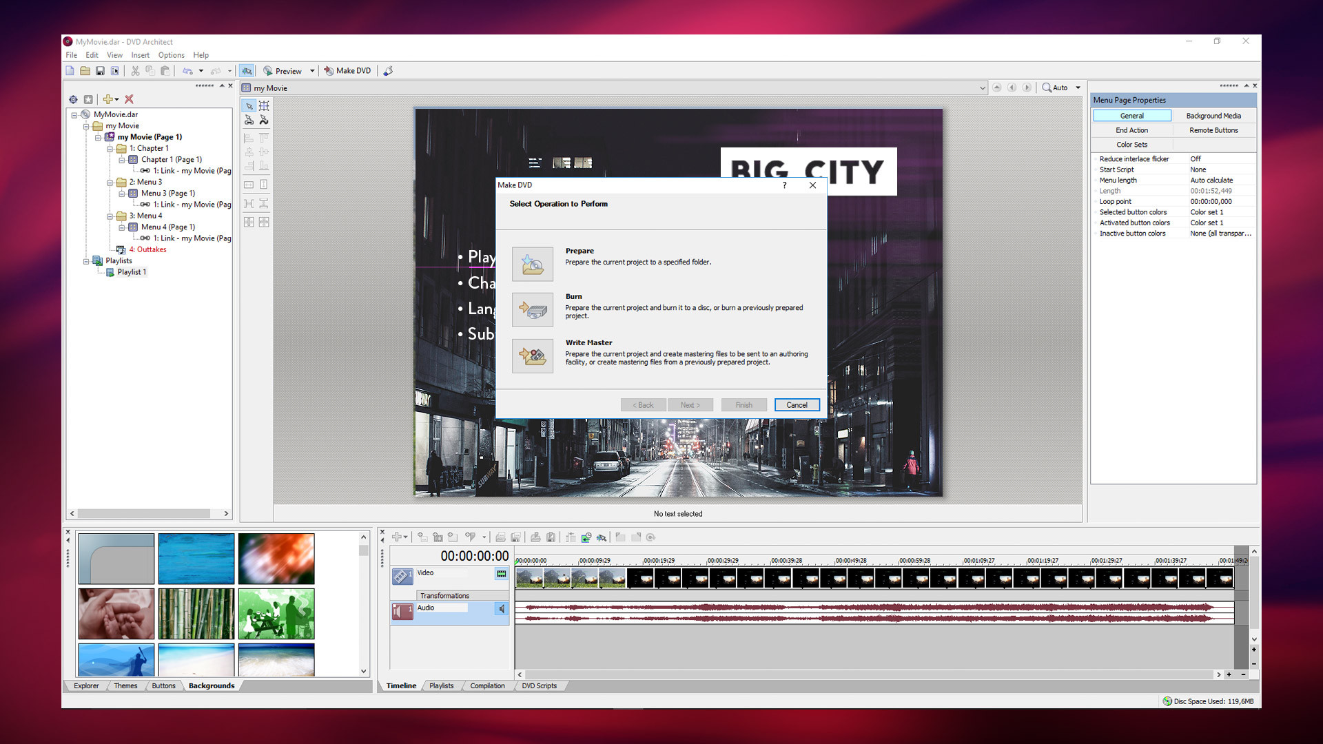 VEGAS DVD Architect - кадр 4