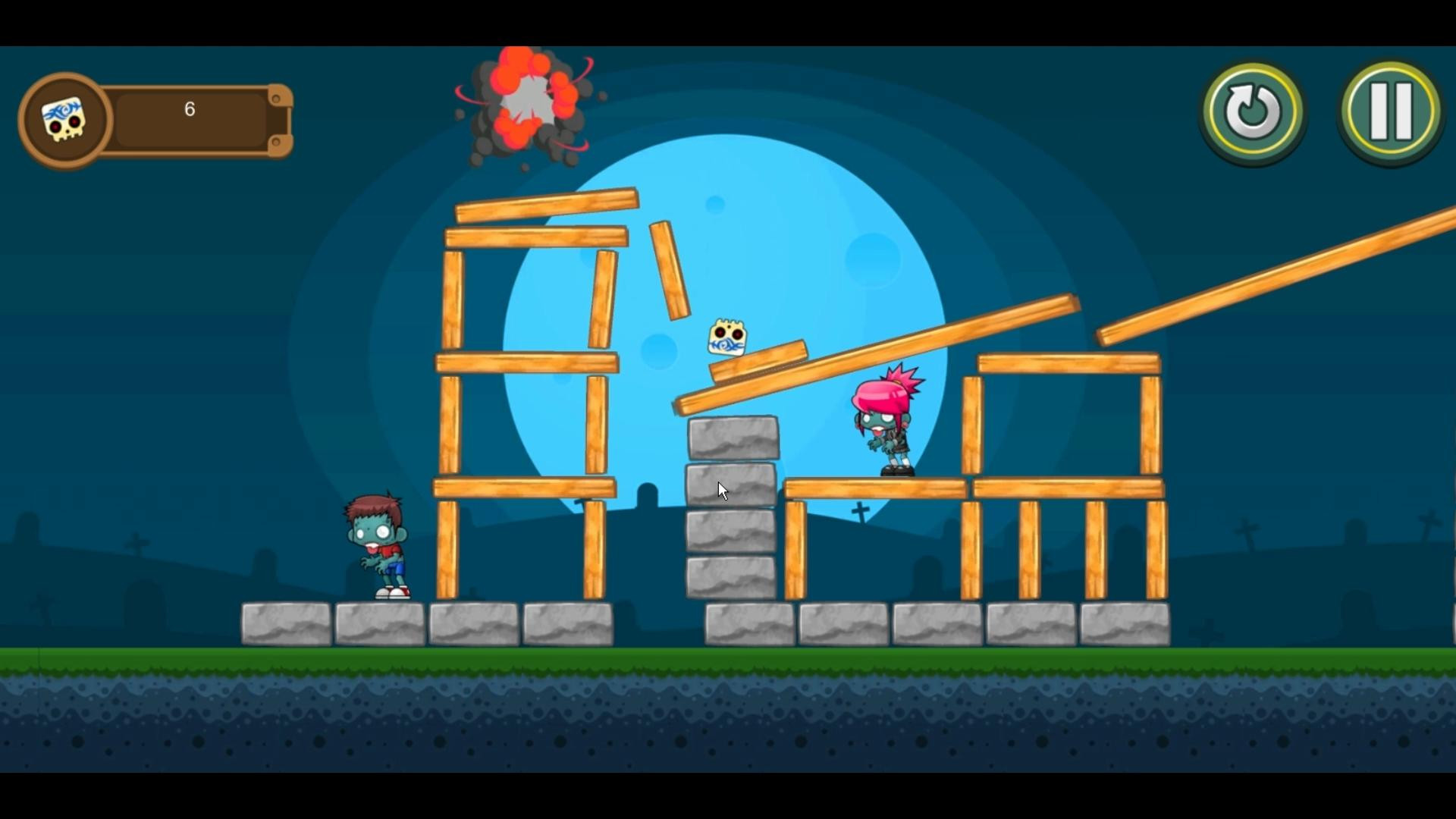 SlingSkull Zombies: Gravedigger - кадр 7