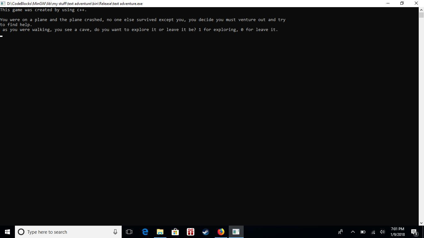 Stranded: a Text Adventure (itch) - кадр 1