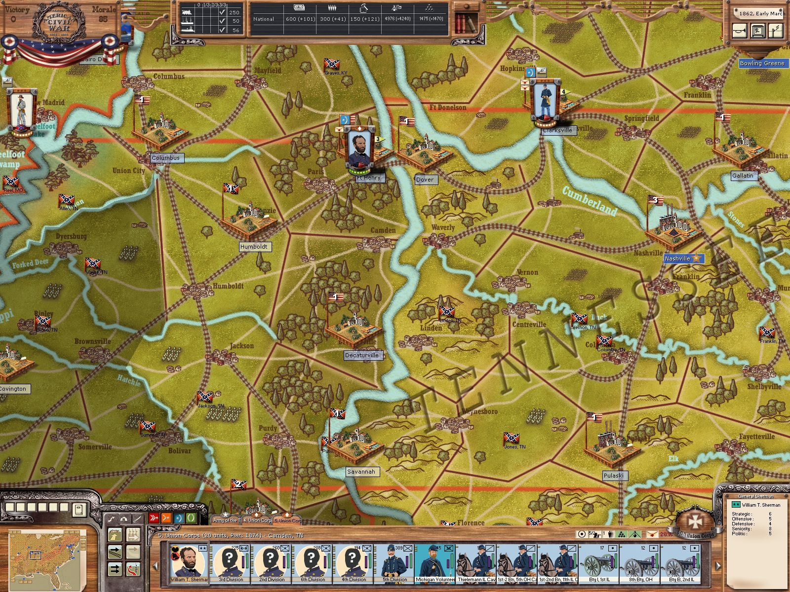 AGEOD's American Civil War: 1861-1865 - The Blue and the Gray - кадр 15