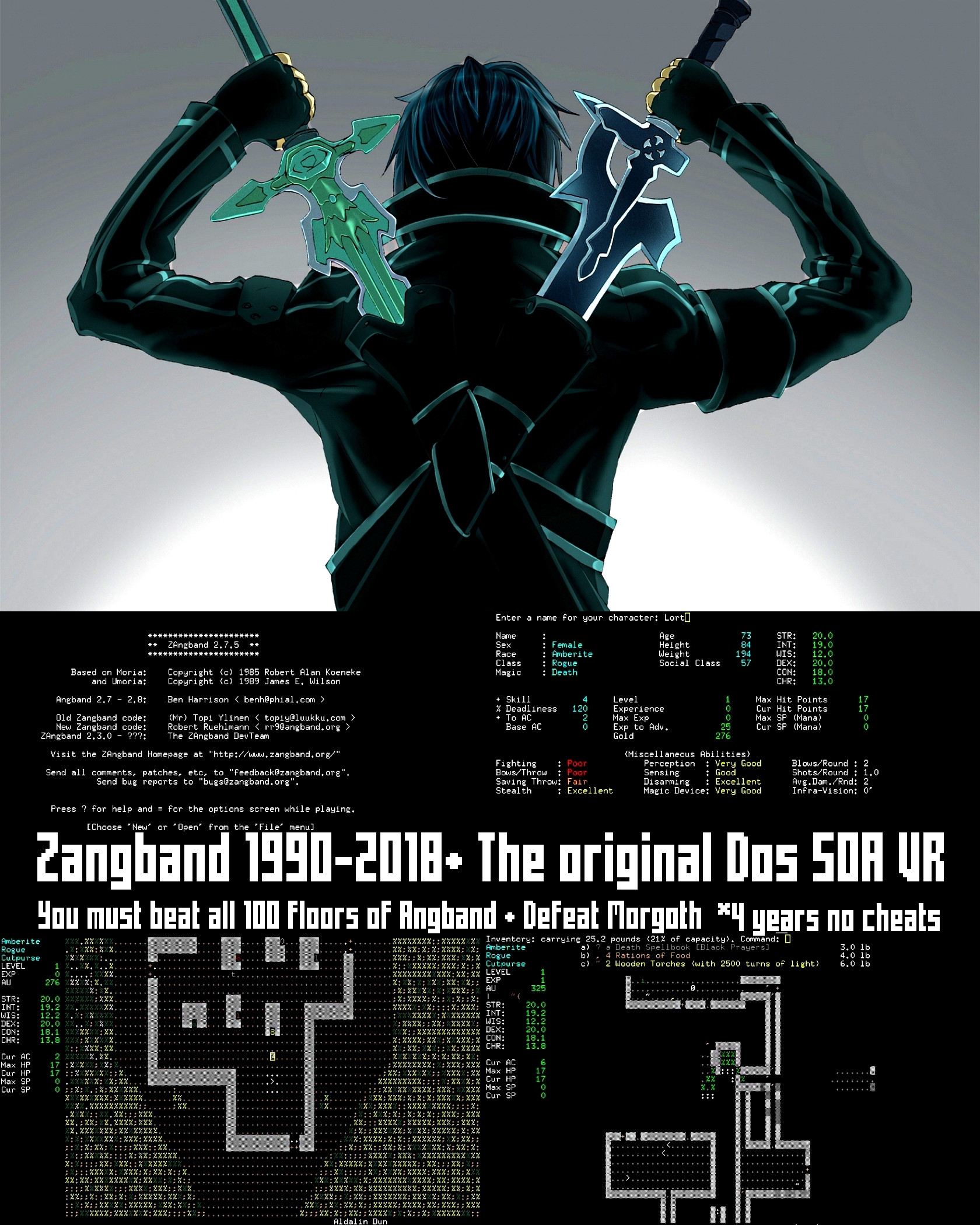 40th Atari Competition Knightsquest - 2nd Stage - Zangband (itch) - кадр 1