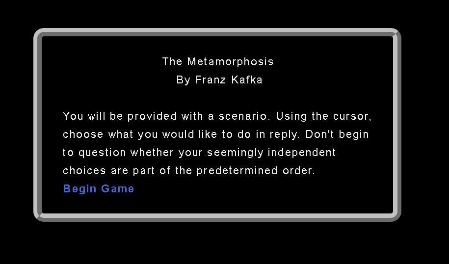 The Metamorphosis: The Game (itch) - кадр 1