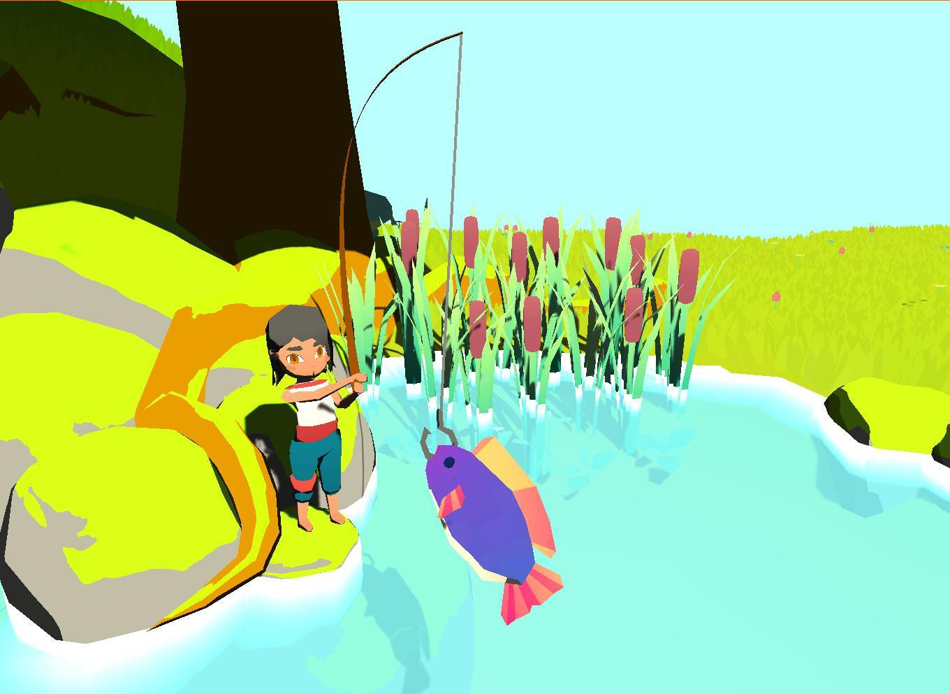 Prototype Anime Fishing Game: Kin (itch) - кадр 2