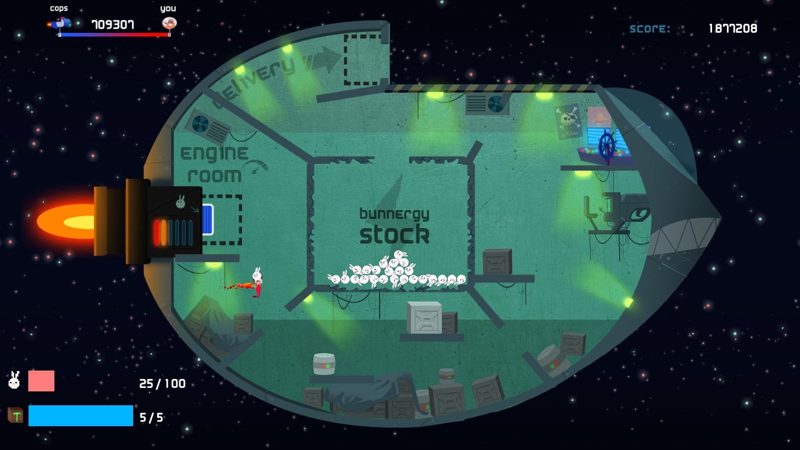 Burn Bunny (in space) (itch) - кадр 3