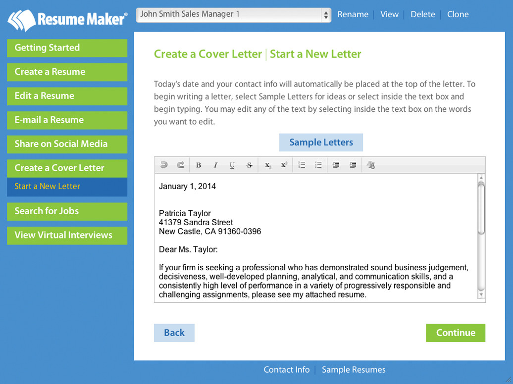 Resume Maker for Windows - кадр 4