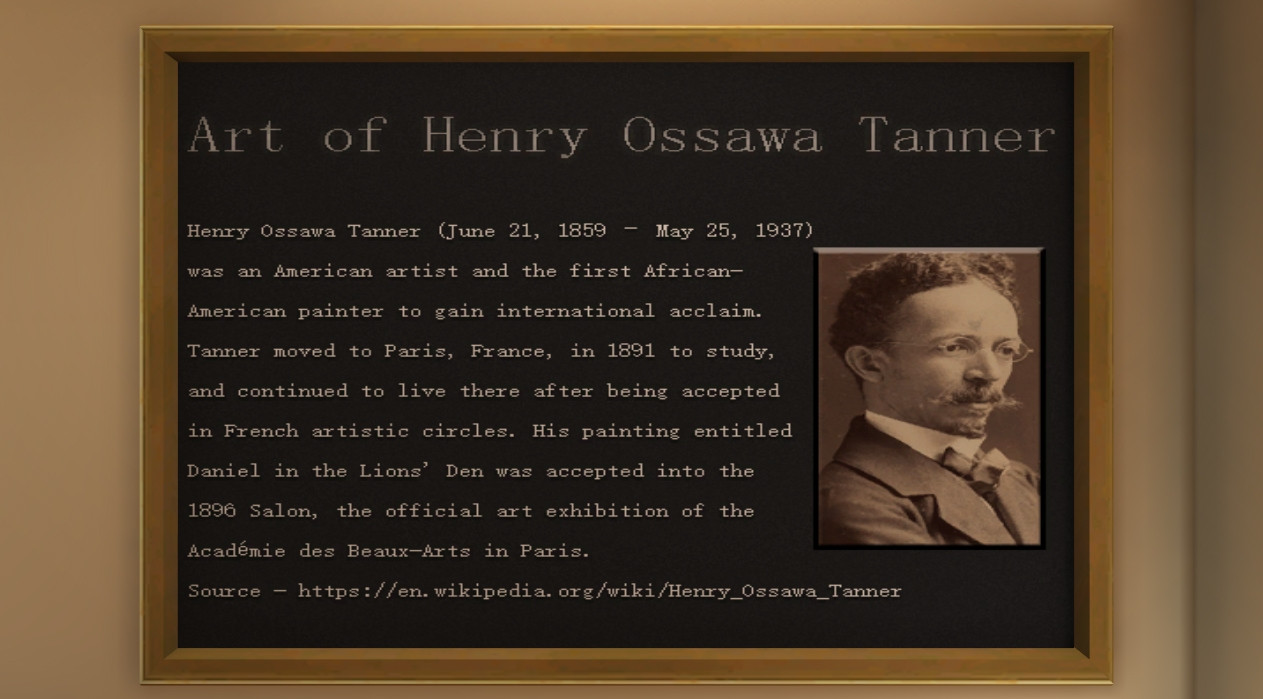 BHMJ Virtual Art Gallery of Henry O Tanner (itch) - кадр 4
