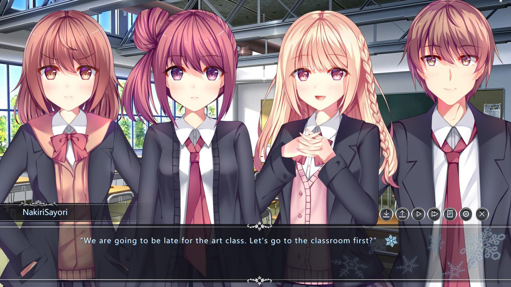 White Wings: Animation System Visual novel (itch) - кадр 8