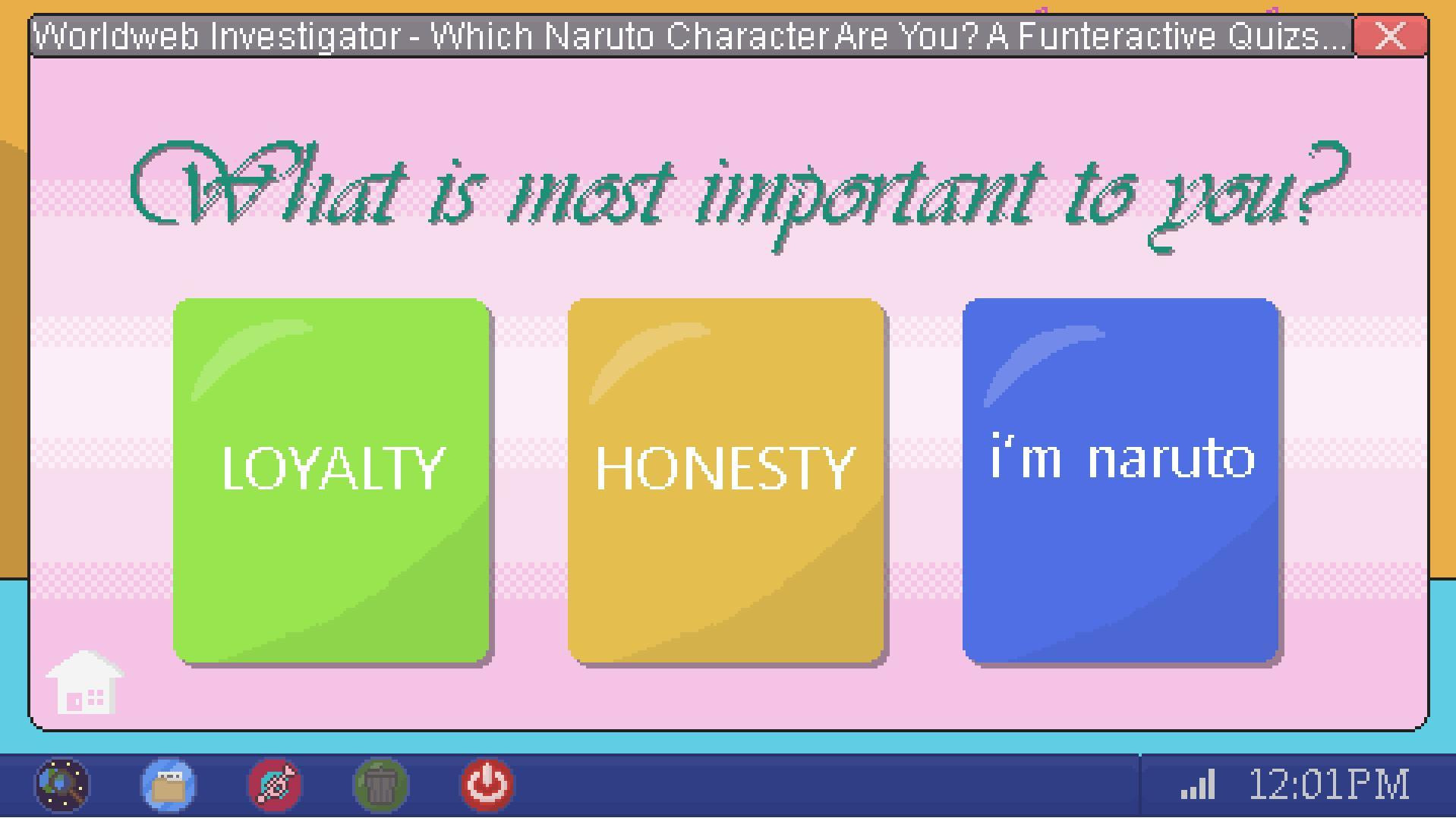 Which Naruto Character Are You? A Funteractive Quizsperience (itch) - кадр 3