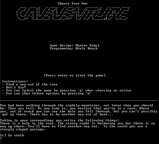 Choose your own CaveVenture (itch) - кадр 1
