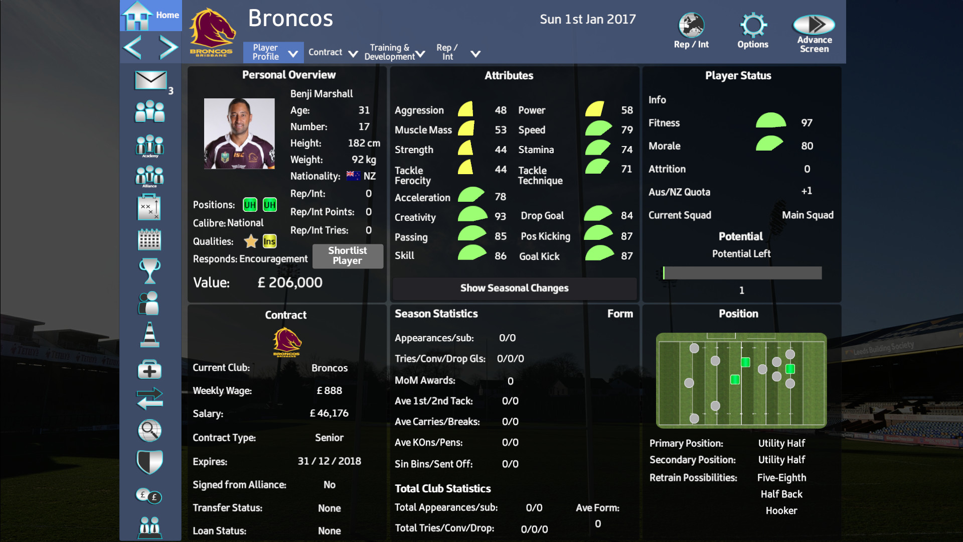 Rugby League Team Manager 2018 - кадр 13