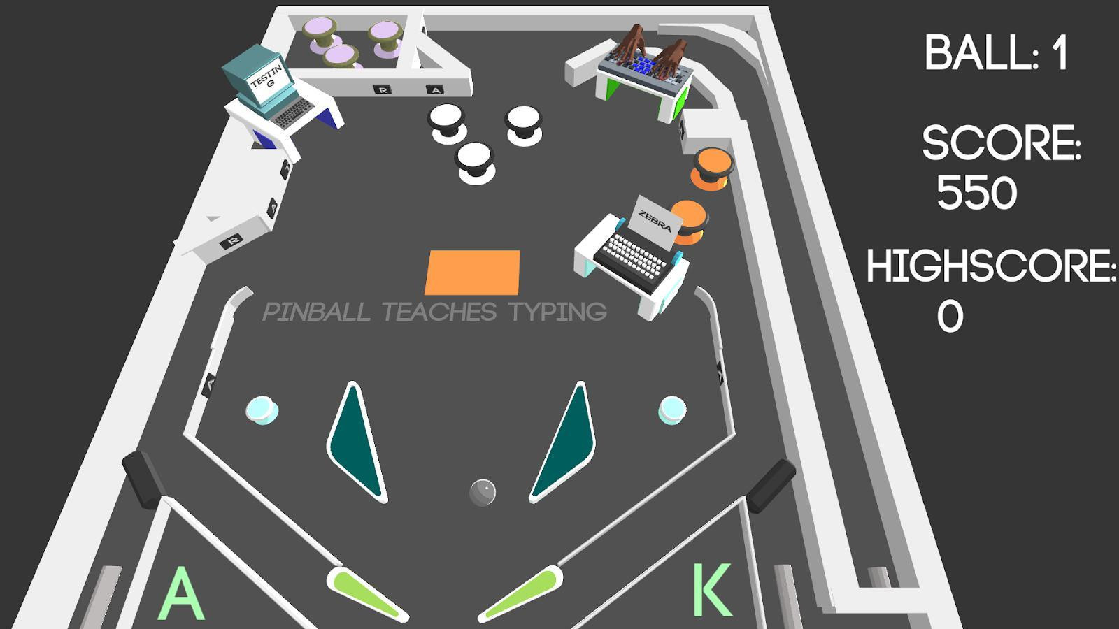 Pinball Teaches Typing (itch) - кадр 1