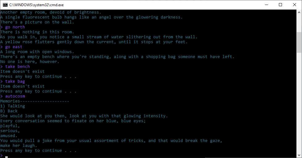 Memoriae: fragment text adventure (itch) - кадр 2
