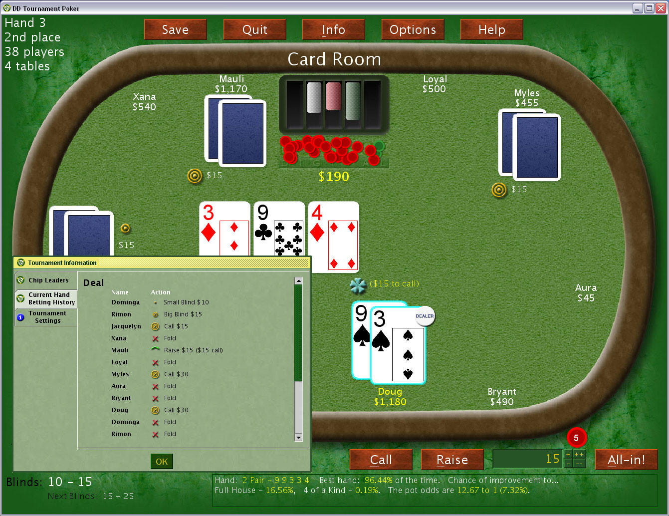 DD Tournament Poker: No Limit Texas Hold'em - кадр 15