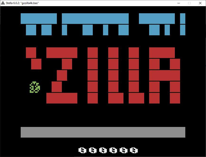 Zilla 2020 (Atari 2600 Prototype) (itch) - кадр 3