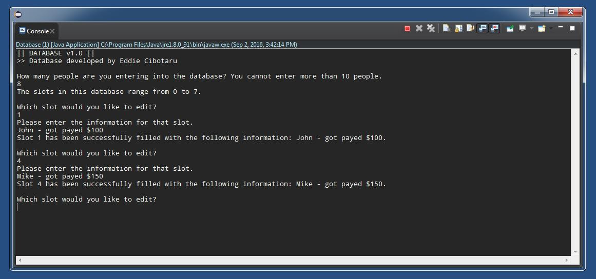 Java Database Sim (itch) - кадр 1