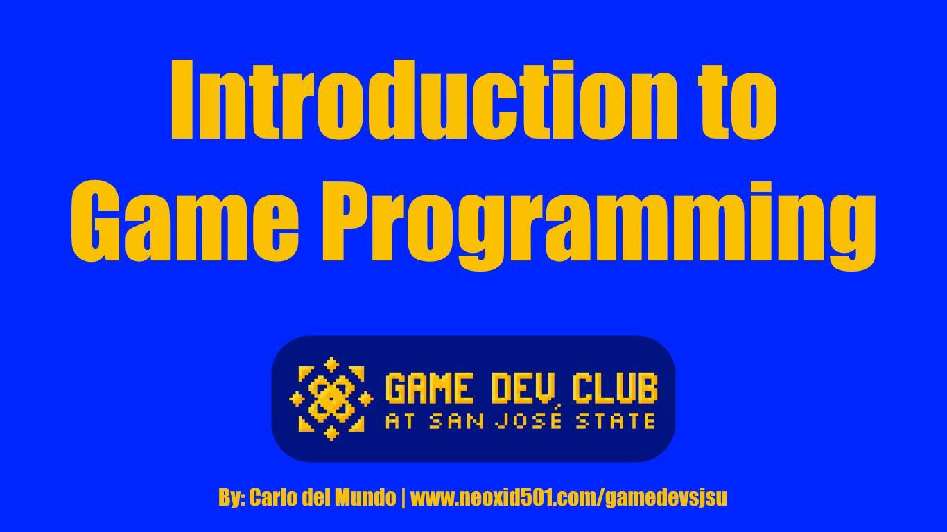 Intro to Game Programming (itch) - кадр 1