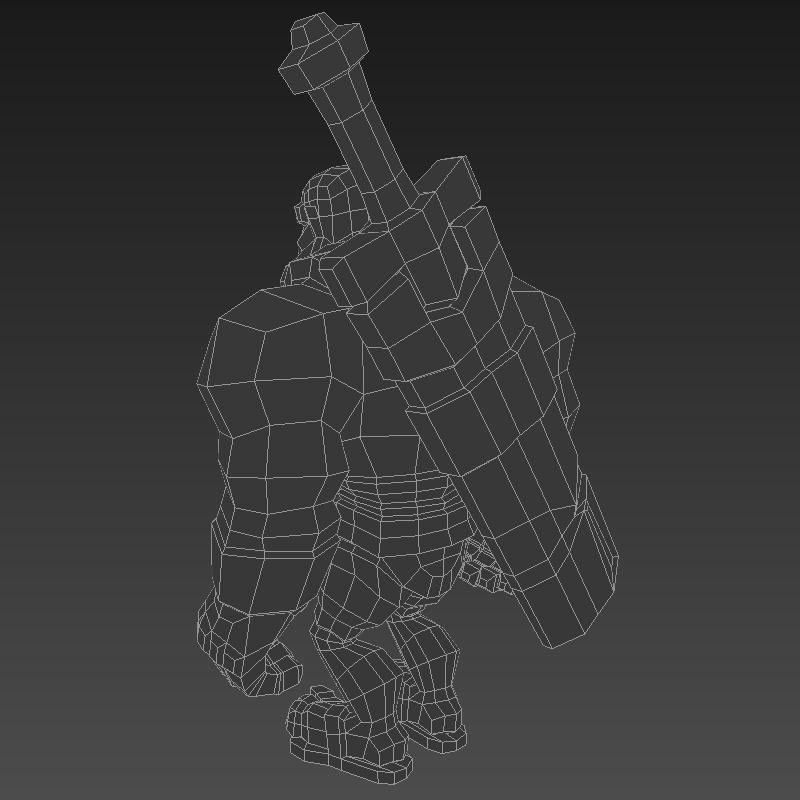 3D Model - Scrunch the Barbarian (Rigged) (itch) - кадр 5