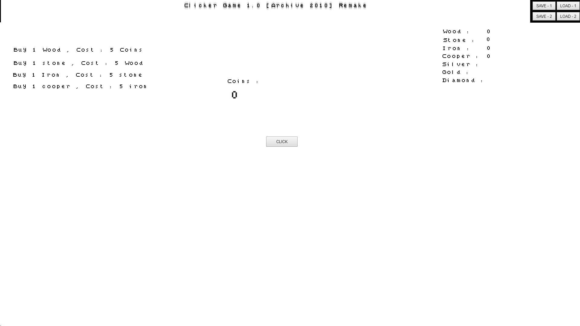 Clicker Game 1.0 [Archive 2010] Remake (itch) - кадр 1