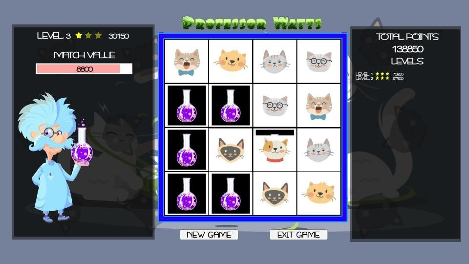 Professor Watts Memory Match: Cats - кадр 4