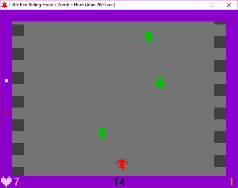 Little Red Riding Hood’s Zombie Hunt (Atari 2600 version) (itch) - кадр 1