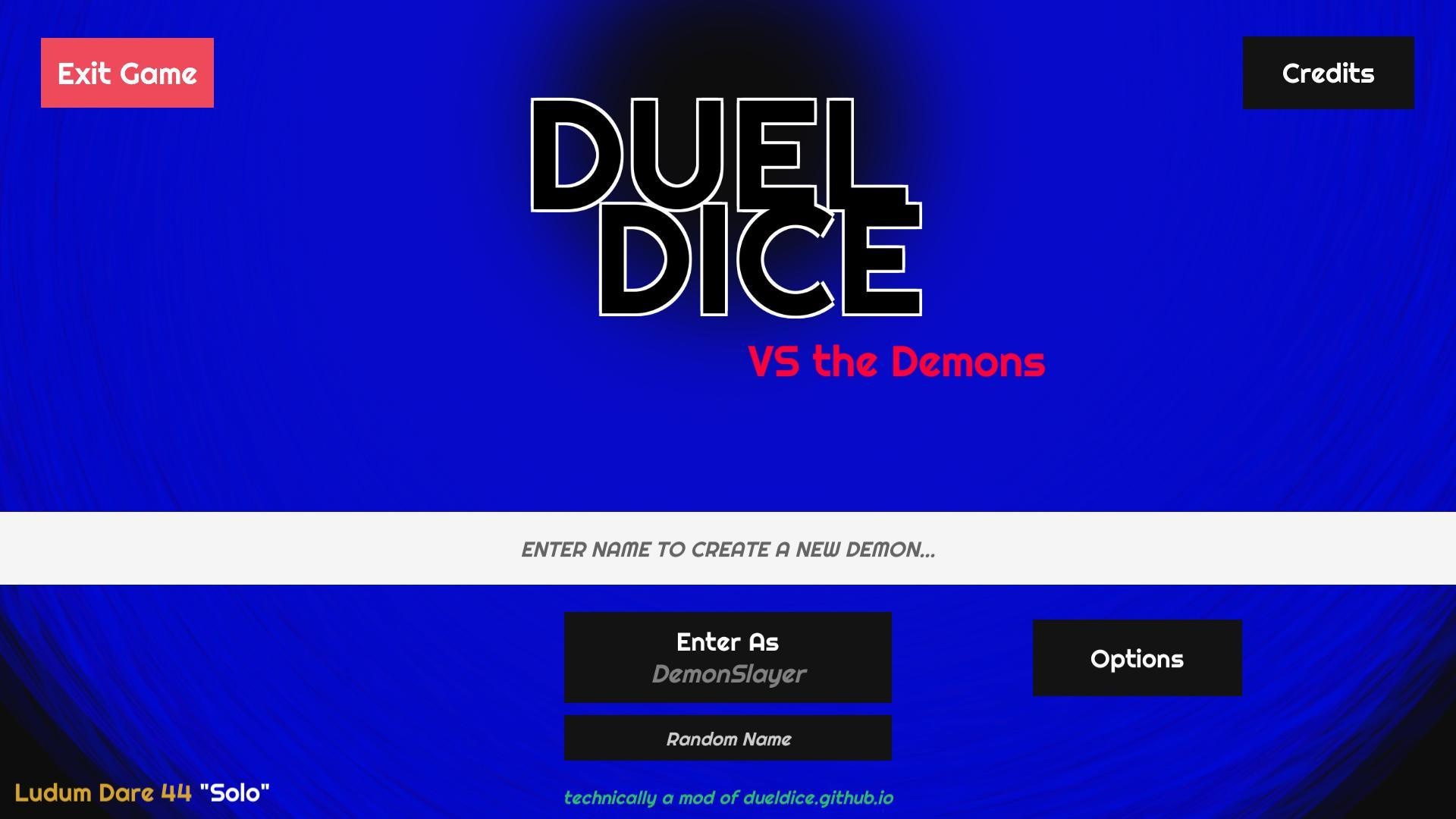Duel Dice VS the Demons (itch) - кадр 1