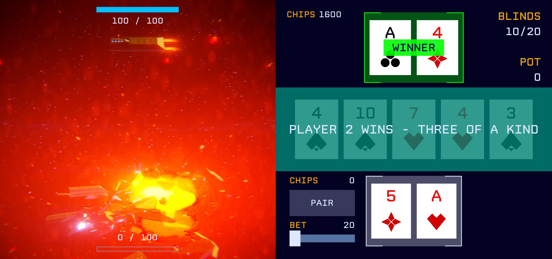 Star Battle Poker (Ludum Dare 41) (itch) - кадр 3