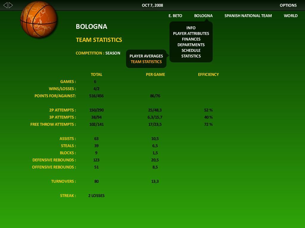 World Basketball Manager 2009 - кадр 15