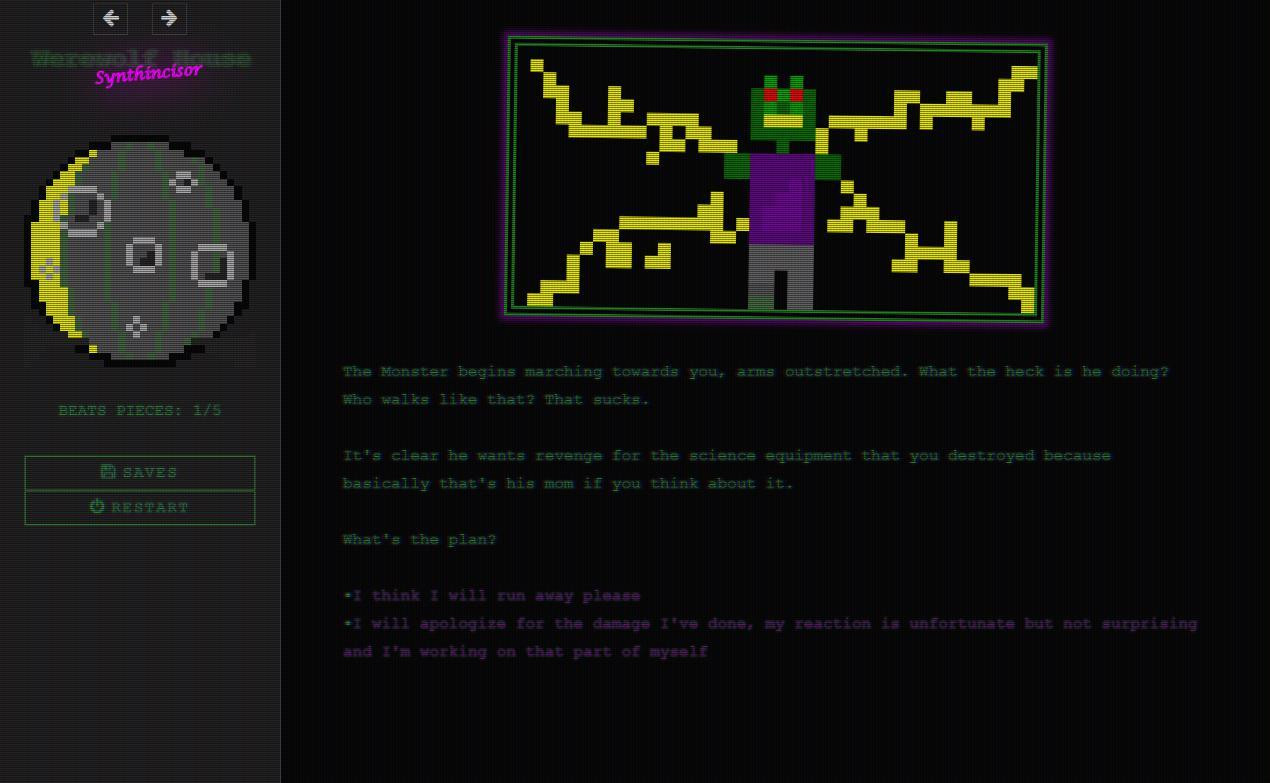 Werewolf House: Synthincisor (itch) - кадр 5