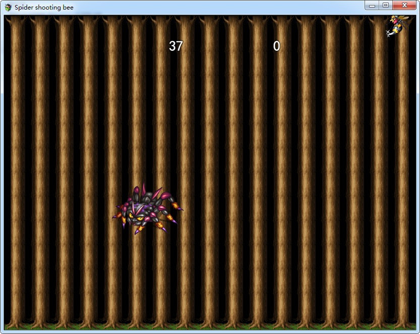 Spider shooting bee - кадр 6