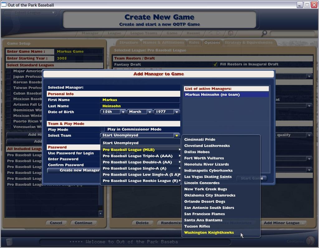 Out of the Park Baseball 2006 - кадр 10