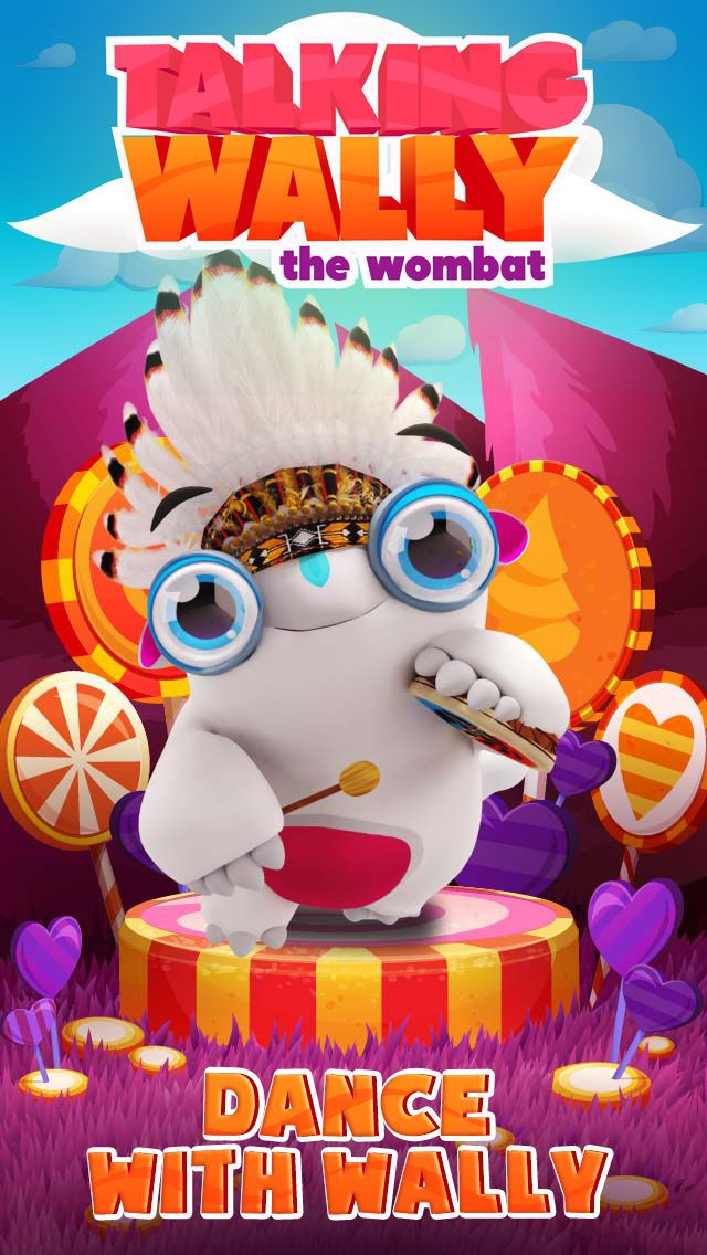 Talking Wally the Wombat Free Cute Talk Play Game App - кадр 5
