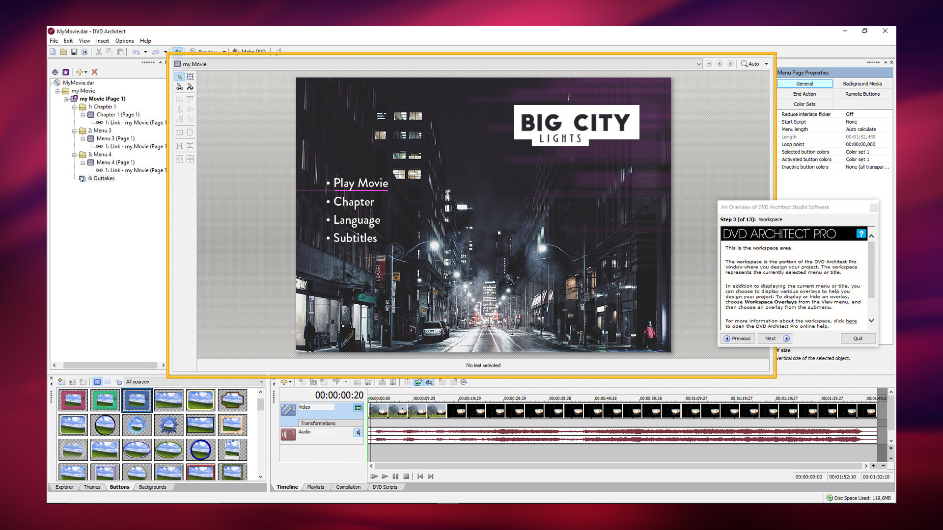 VEGAS DVD Architect - кадр 6