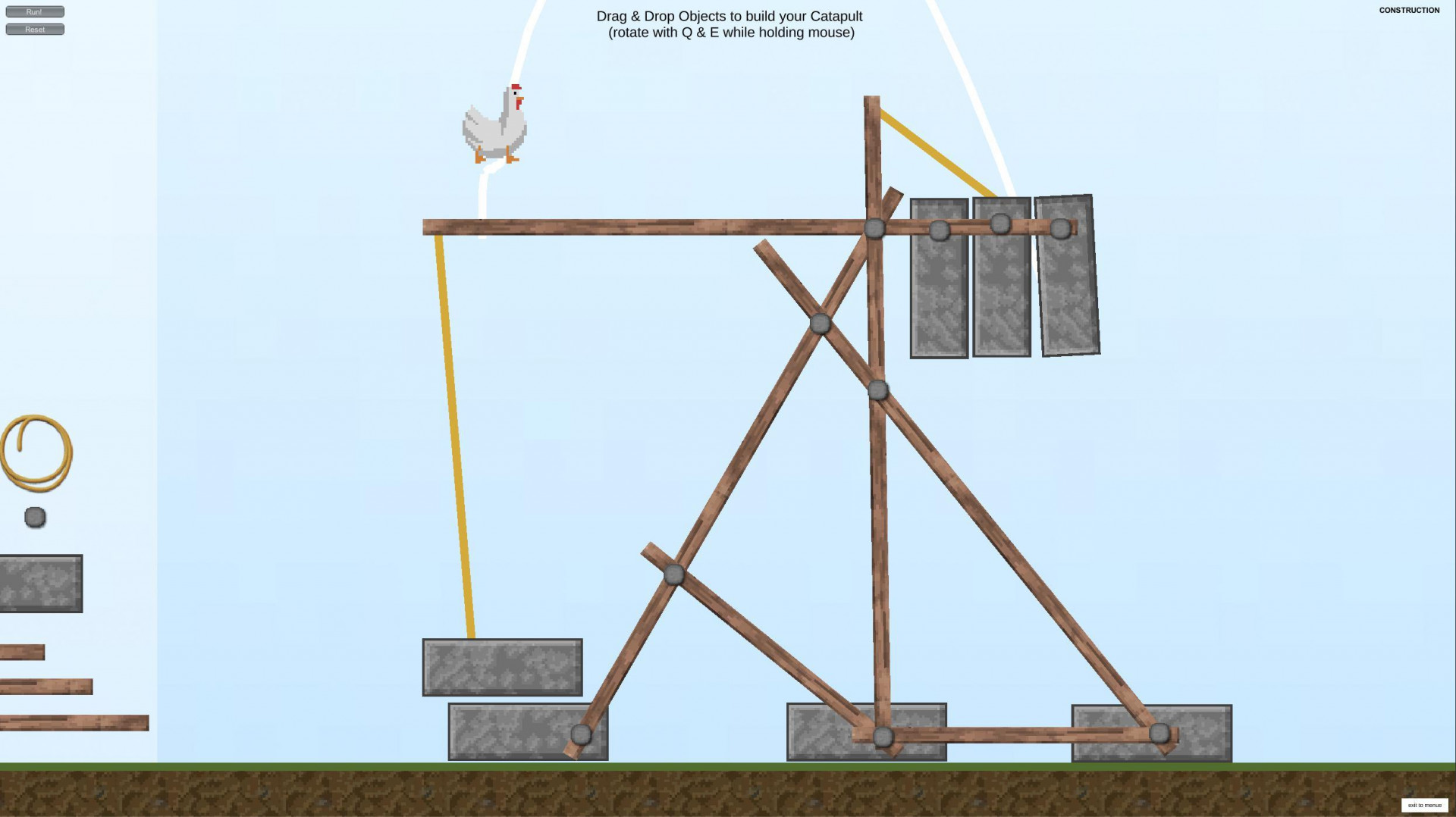 CHICKEN CATAPULT CONSTRUCTOR (itch) - кадр 5
