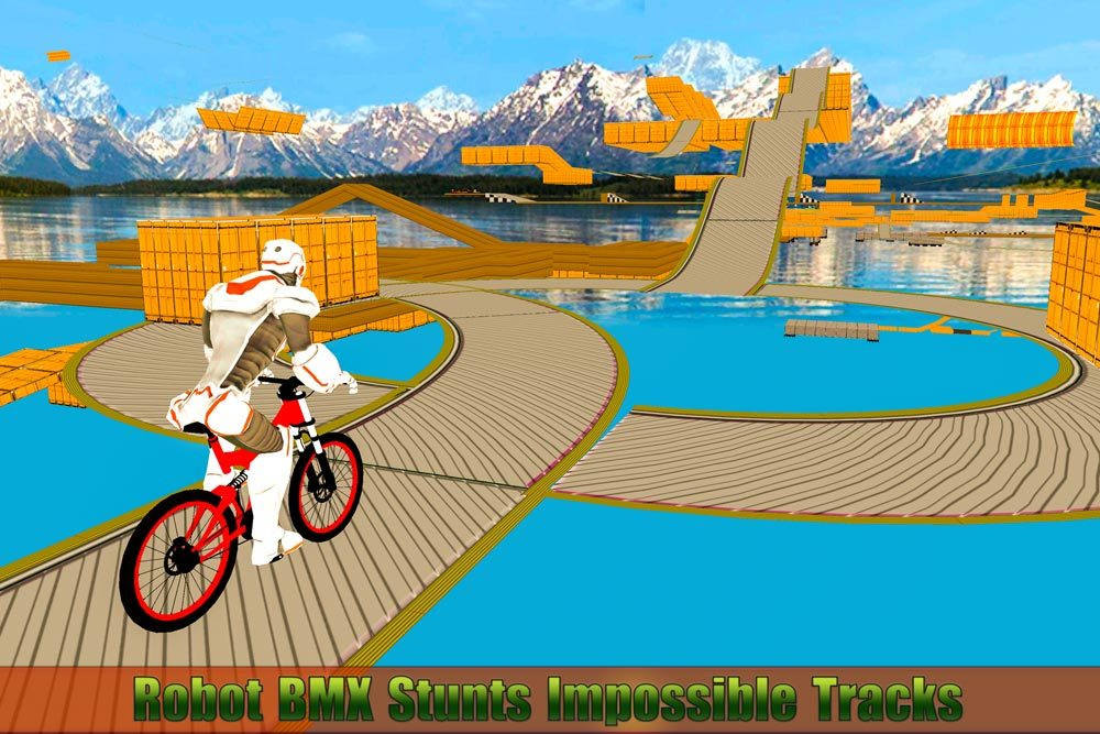 Impossible Bmx Robot Bicycle Vertical Ramp (itch) - кадр 4